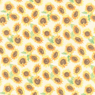Gnome-kin Patch - Sunflower Toss Cream Yardage