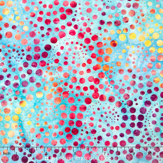 Artisan Batiks - Dot, Dot, Dot - Rainbow Big Swirls Yardage