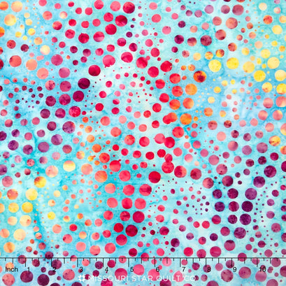 Artisan Batiks - Dot, Dot, Dot - Rainbow Big Swirls Yardage