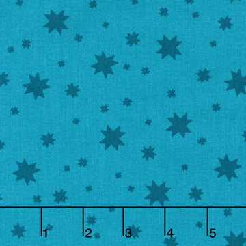 Welcome To Quilt Town - Stars Teal Yardage