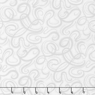 Infinity - Paisley Script Medium Gray 108" Wide Backing
