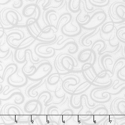 Infinity - Paisley Script Medium Gray 108" Wide Backing