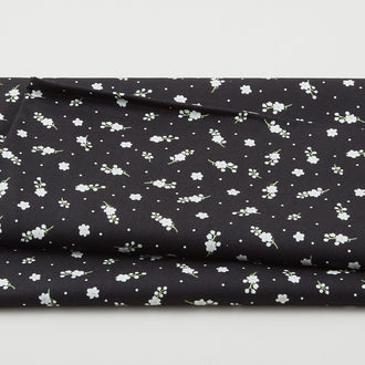 Greenery Favorites - Mini Floral Black 2 Yard Cut