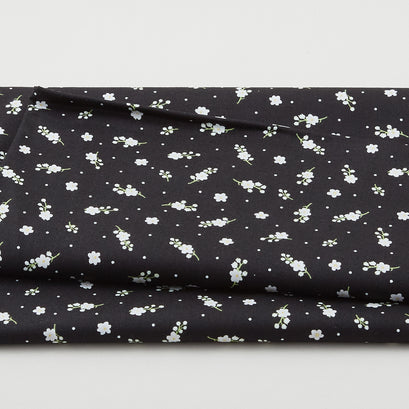 Greenery Favorites - Mini Floral Black 2 Yard Cut