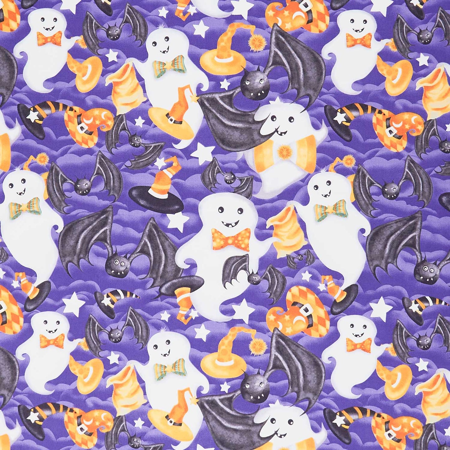 Boo Whoo - Ghost and Bats Multi Glow Yardage Primary Image