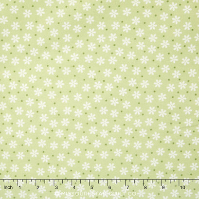 Cozy Cotton Girl - Celery Flannel Yardage