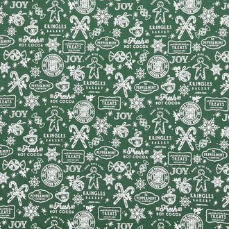 Old Fashioned Christmas - Treats Pine Flannel Yardage