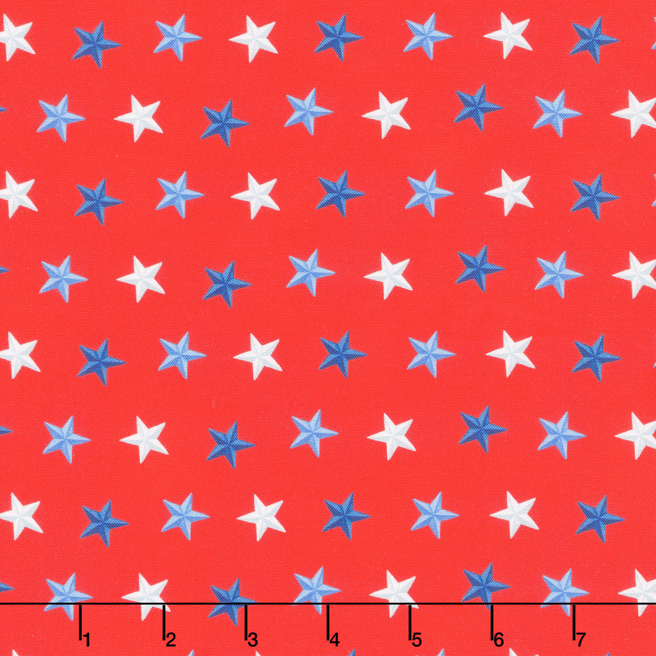 Faith, Family, Freedom - Stars of Freedom Red Yardage Primary Image