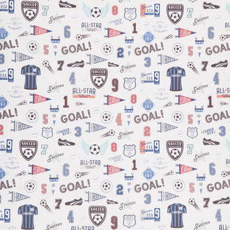 Varsity - Soccer Icons Coral Yardage