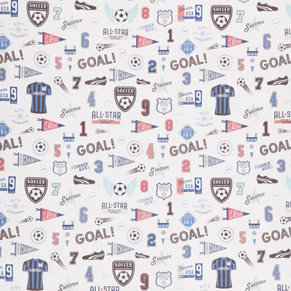 Varsity - Soccer Icons Coral Yardage