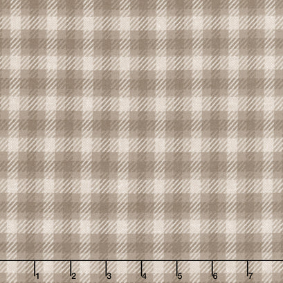 Farmhouse Flannels III - Square Plaid Cocoa Yardage
