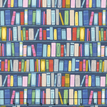 Once Upon a Rhyme - Books Blue Yardage
