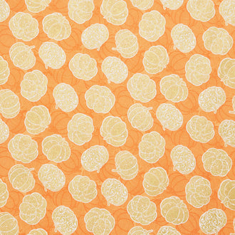 Sweet Pumpkin Spice - Pumpkins Orange Metallic Yardage