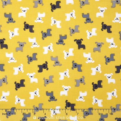 Urban Zoologie Minis - Primary Colorstory Puppies Dogs Yellow Yardage