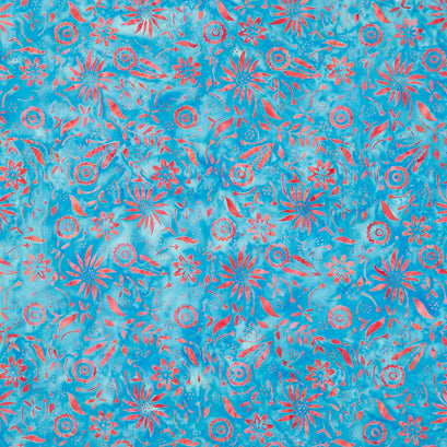 Just Dandy Batiks - Flutter Flowers Wave Yardage