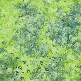 Breezy Batiks - Twigs Green Lemongrass Yardage