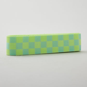 Tula Pink Check Please 1-1/2" Webbing - Moonbeam Green/Aqua - 3 Yard Pack