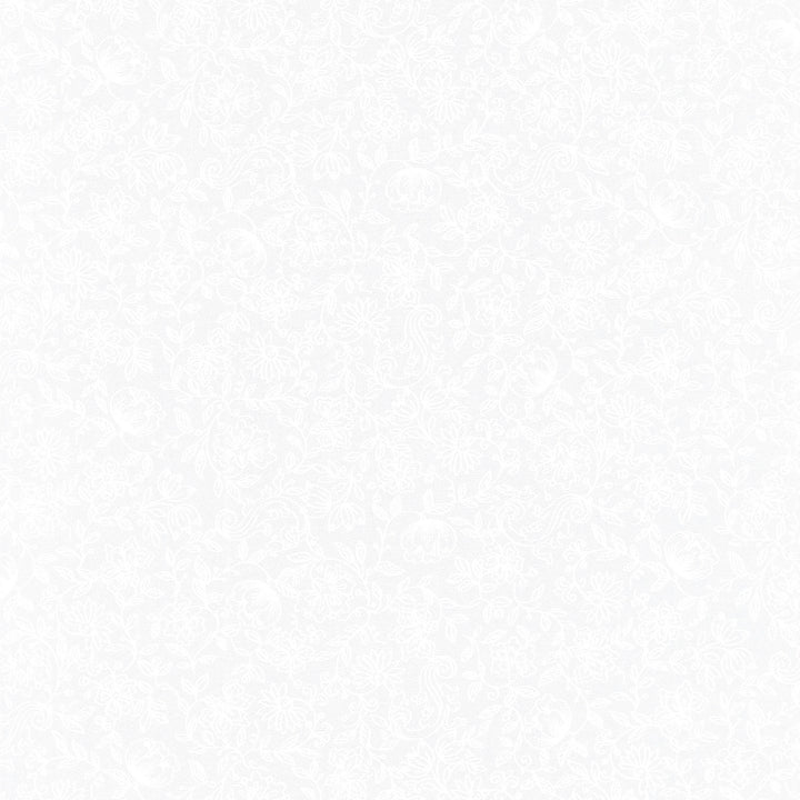 Blackout (Robert Kaufman) - Vines White Yardage Primary Image