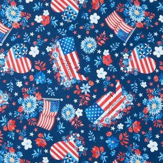 Faith, Family, Freedom - America the Beautiful Navy Yardage