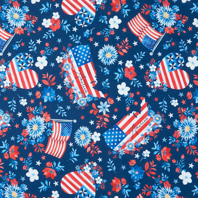 Faith, Family, Freedom - America the Beautiful Navy Yardage