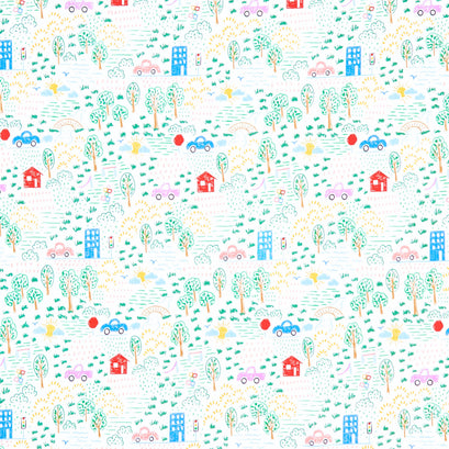 Get Your Cray-on - Crayola Neighborhood White Yardage