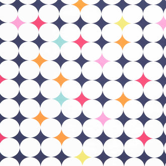 Effervescence - Large Dots 108" Wide Backing Navy
