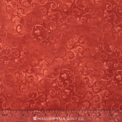 Wilmington Essentials - Scroll Dark Rust Yardage