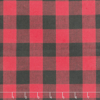 Panache - Panche Wovens Big Check Red Black Yardage