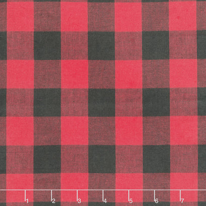 Panache - Panche Wovens Big Check Red Black Yardage