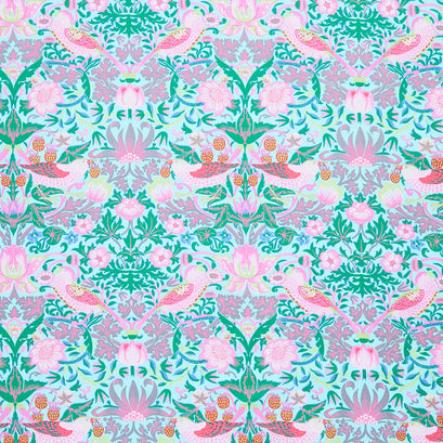 Kaffe Fassett x The Original Morris & Co. - Strawberry Thief Aqua Yardage