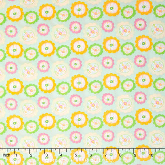 Owl & Co. - Floral Teal Flannel Yardage