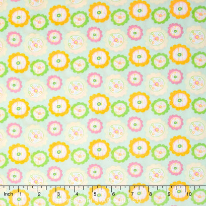 Owl & Co. - Floral Teal Flannel Yardage