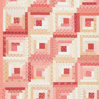 Pam's Cabin - Log Cabin Pink Yardage