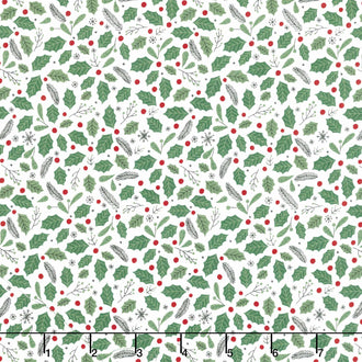 The Magic Of Christmas - Holly White Yardage