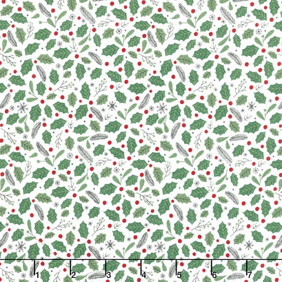 The Magic Of Christmas - Holly White Yardage