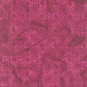 Reflections Batiks - Star Pattern Red Yardage