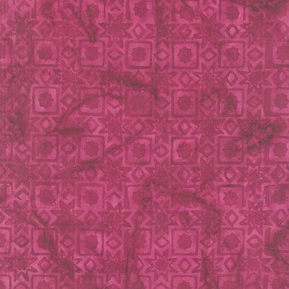 Reflections Batiks - Star Pattern Red Yardage