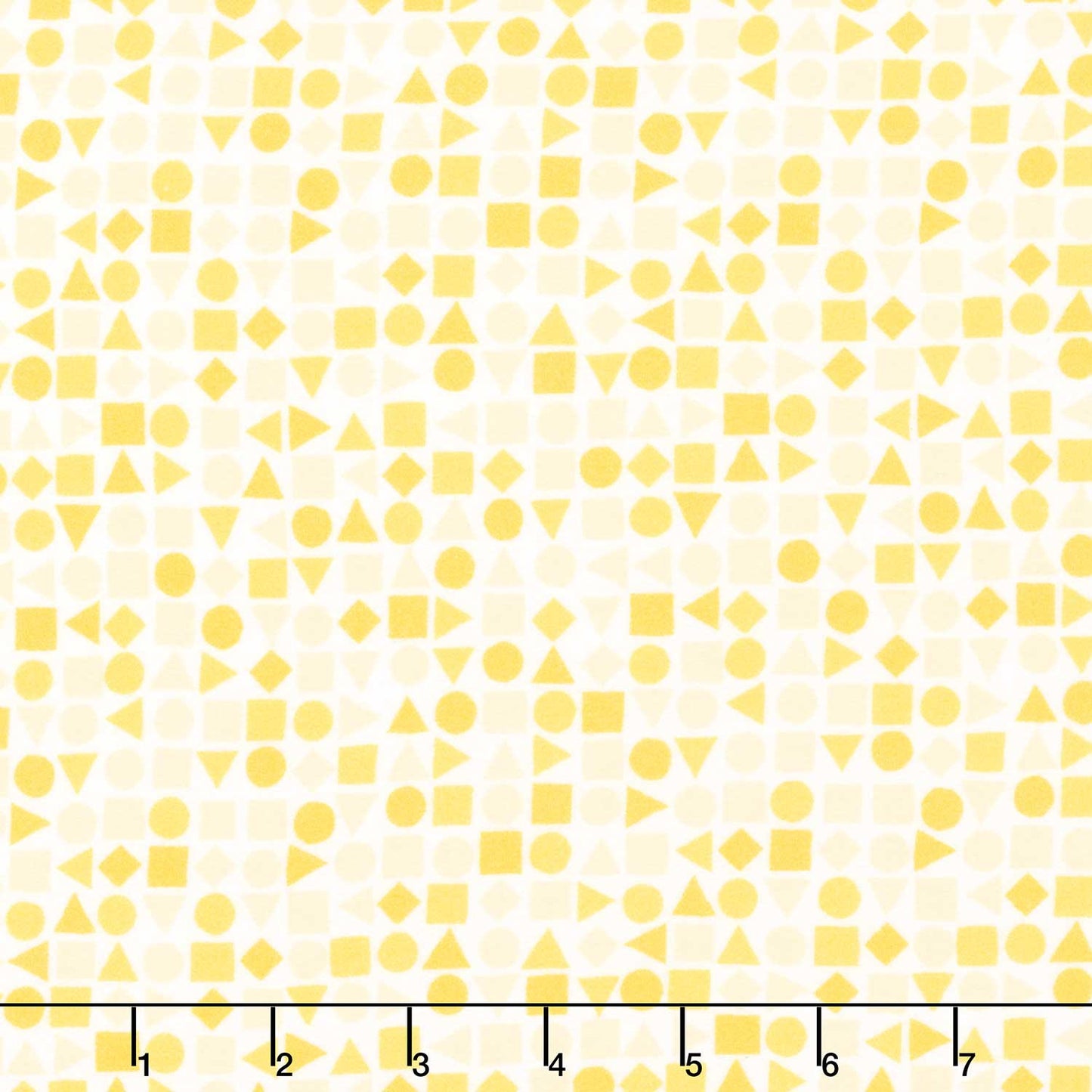 Playtime Flannel - Shapes Yellow Yardage Primary Image