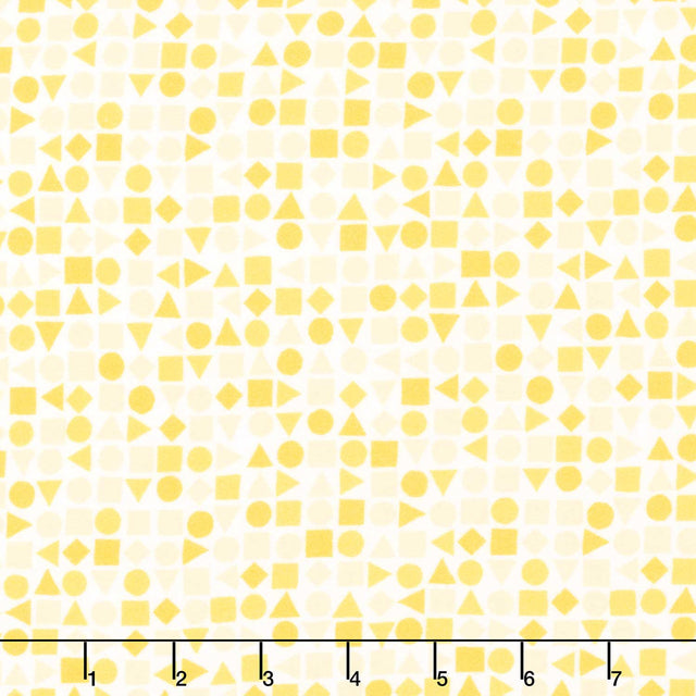 Playtime Flannel - Shapes Yellow Yardage Primary Image