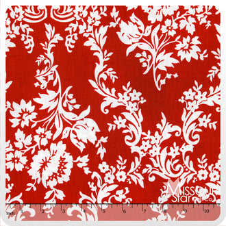 Lost and Found 2 - Damask Red Yardage