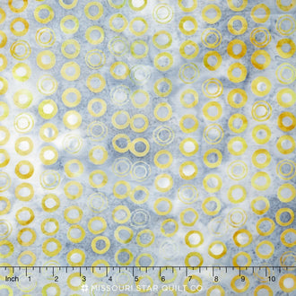 Artisan Batiks - Helsinki Goldfish Colorstory Circles Pewter Yardage