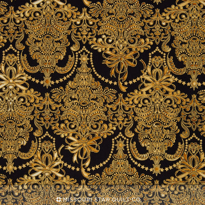 Holiday Flourish - Antique Ornate Metallic Yardage