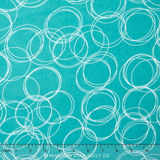 Four Corners Knits - Circles Teal Yardage
