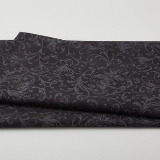 Poinsettia & Pine Favorites - Scroll Black 2 Yard Cut