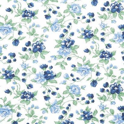 Shoreline - Cottage Floral Cream Multi 108" Wide Backing