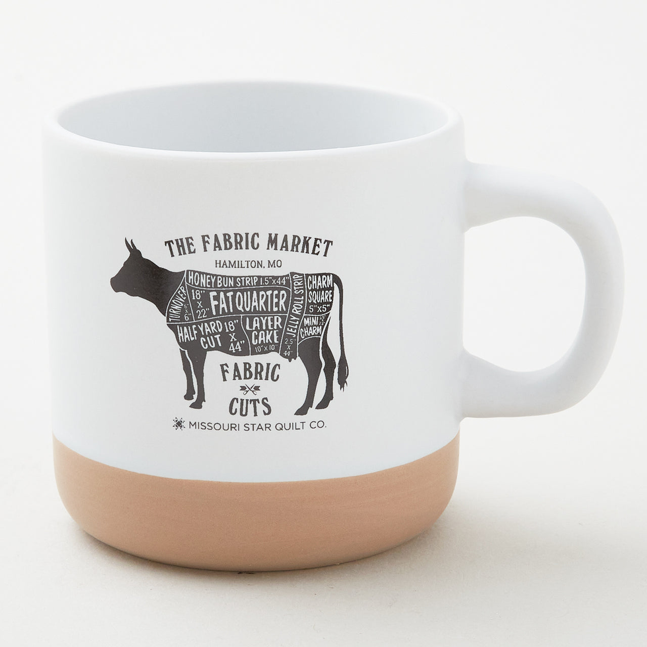 Missouri Star Fabric Cuts Cow 12oz Ceramic Mug