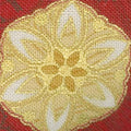 Holiday Flourish 11 - Holiday Snowflakes Red Metallic Yardage