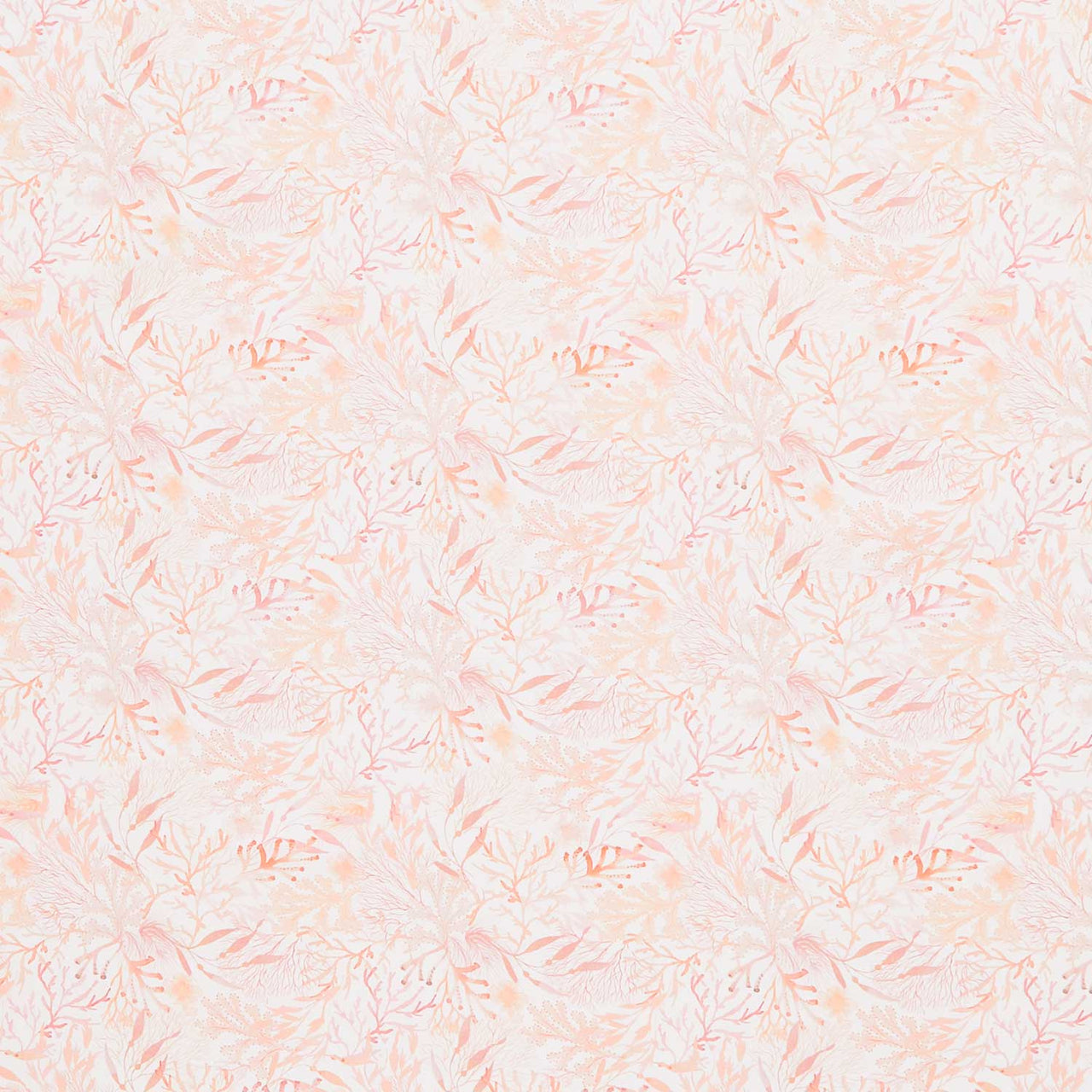 Seascape - Coral Seaweed Peach Pink Yardage Primary Image