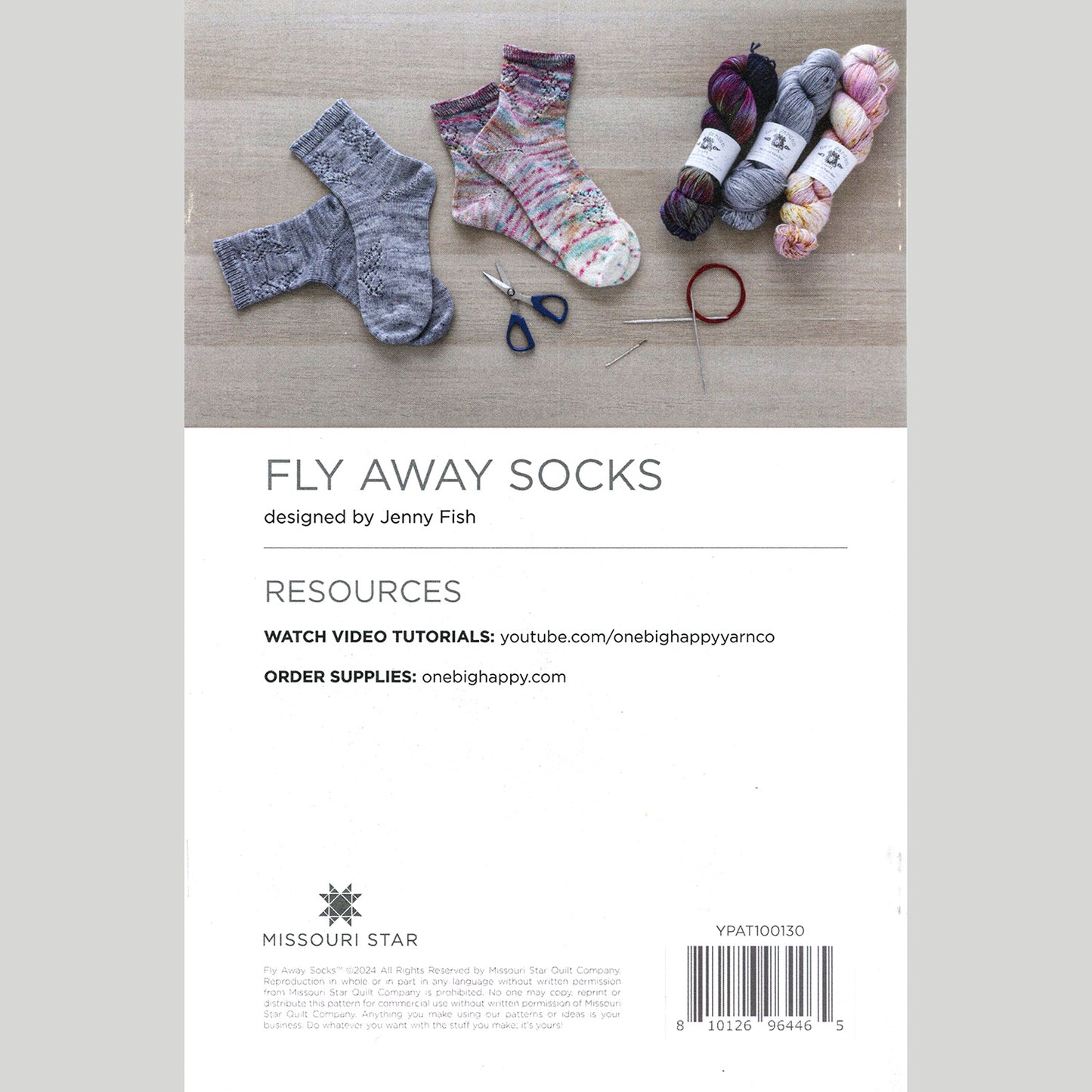 Fly Away Socks Printed Knitting Pattern Alternative View #1