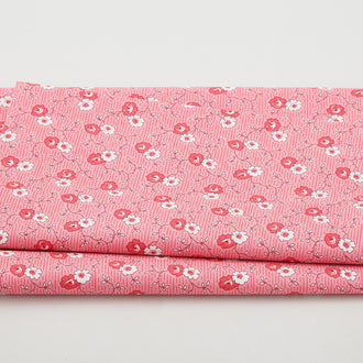 Blossoms - Floral Vine Red 2 Yard Cut